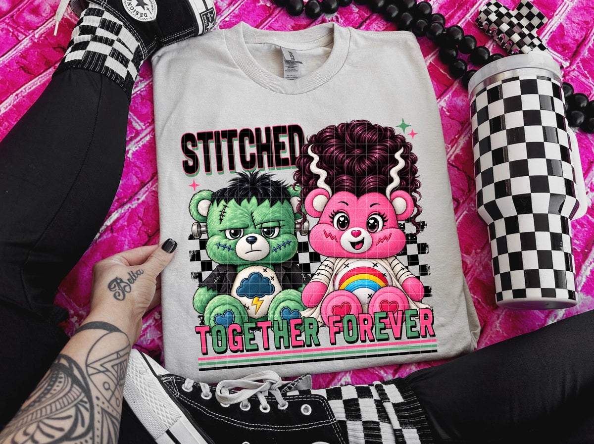 Stitched together forever bears (DD) DTF Transfer