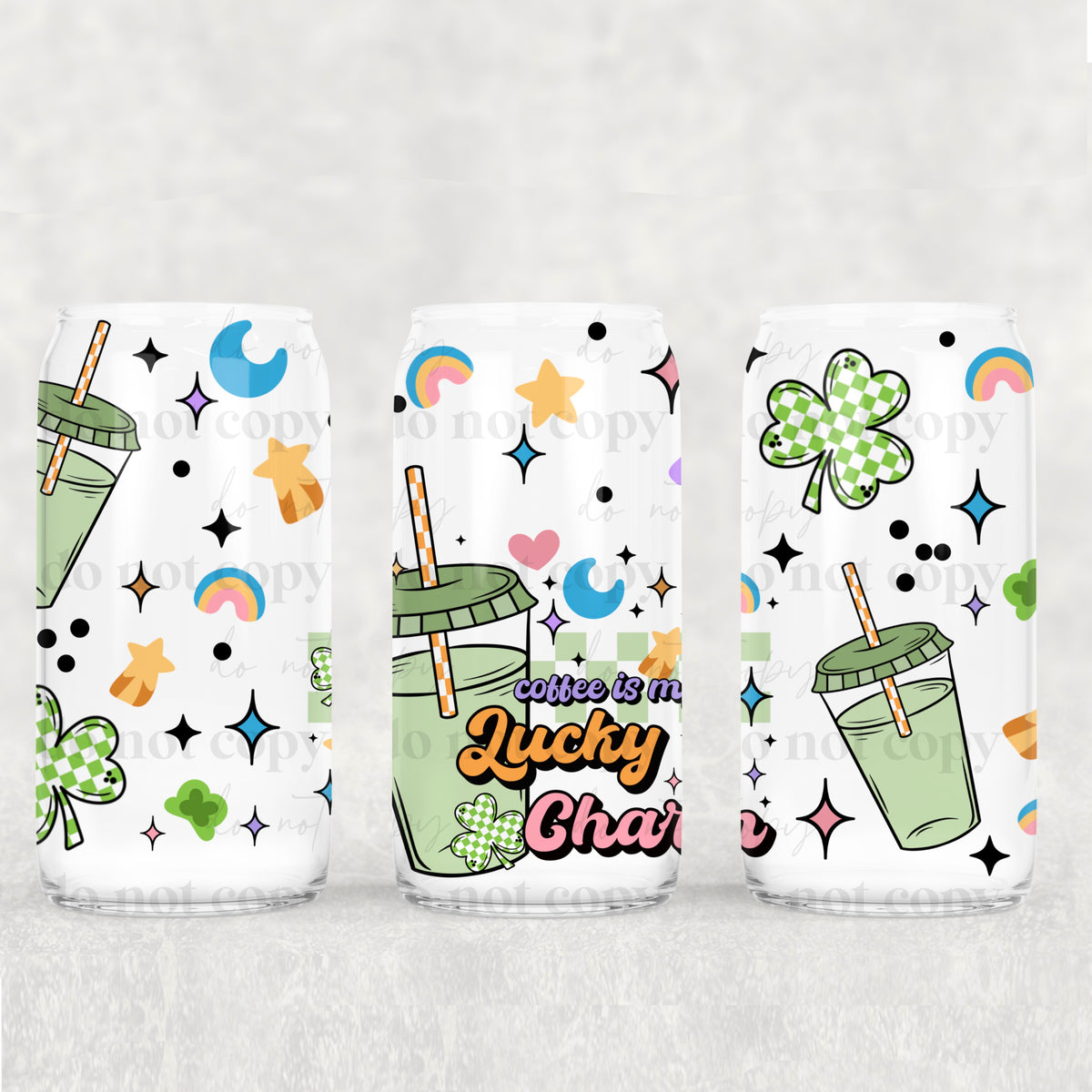 5585 coffee is my lucky charm (CSC) UV DTF WRAP