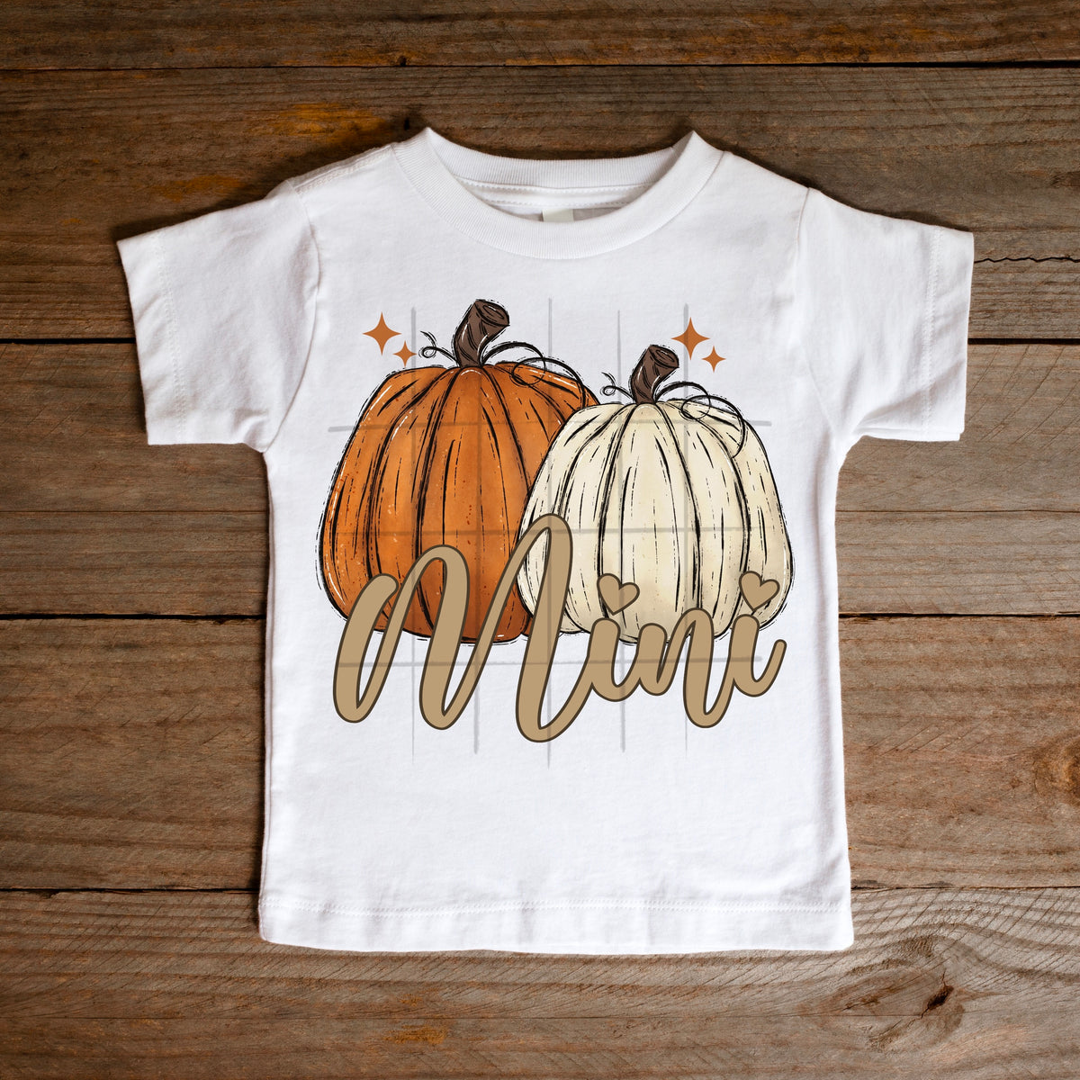 Mini orange and white pumpkins with stars (TDC) DTF Transfer