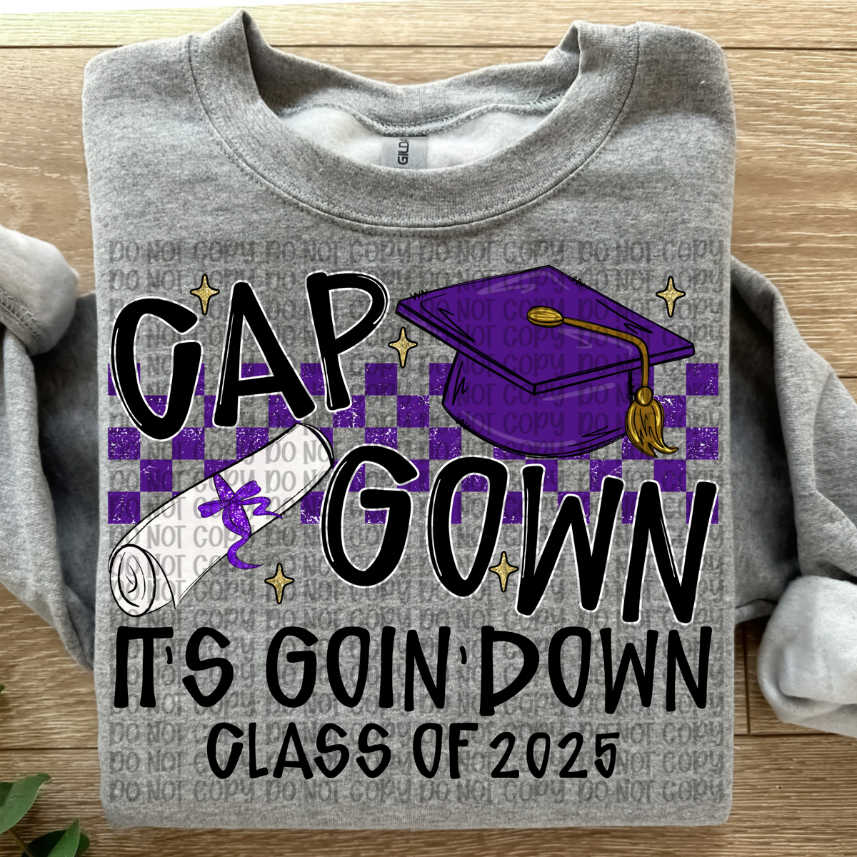 Cap and Gown its going down 2025 PURPLE (VP) 102897 DTF transfer