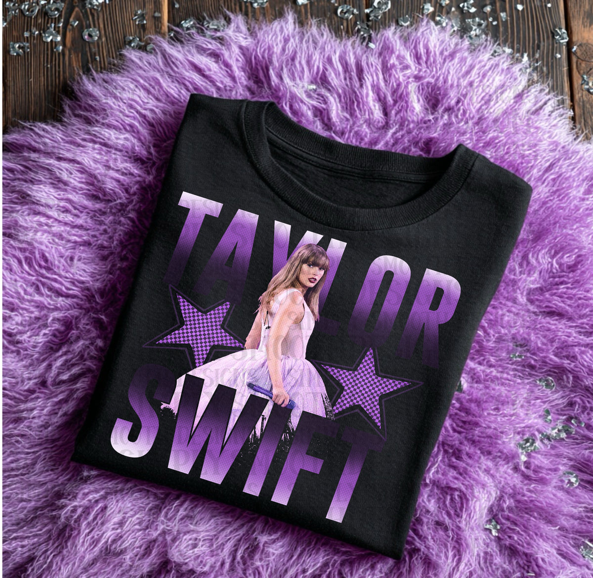 Swift purple font (SSD) DTF Transfer
