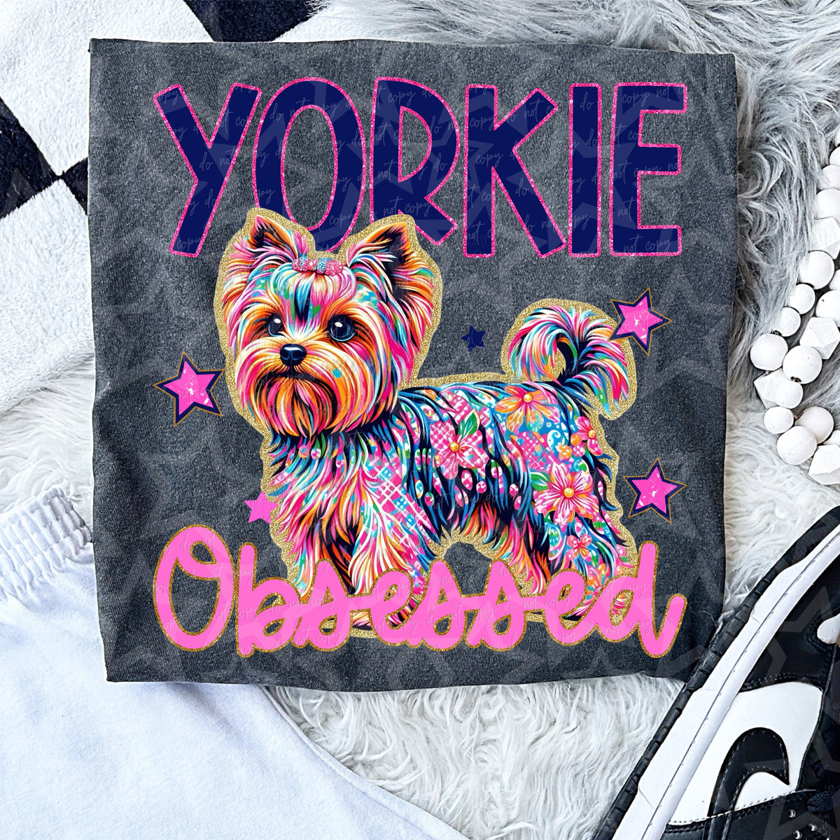 Yorkie Obsessed (Virgo) DTF transfer