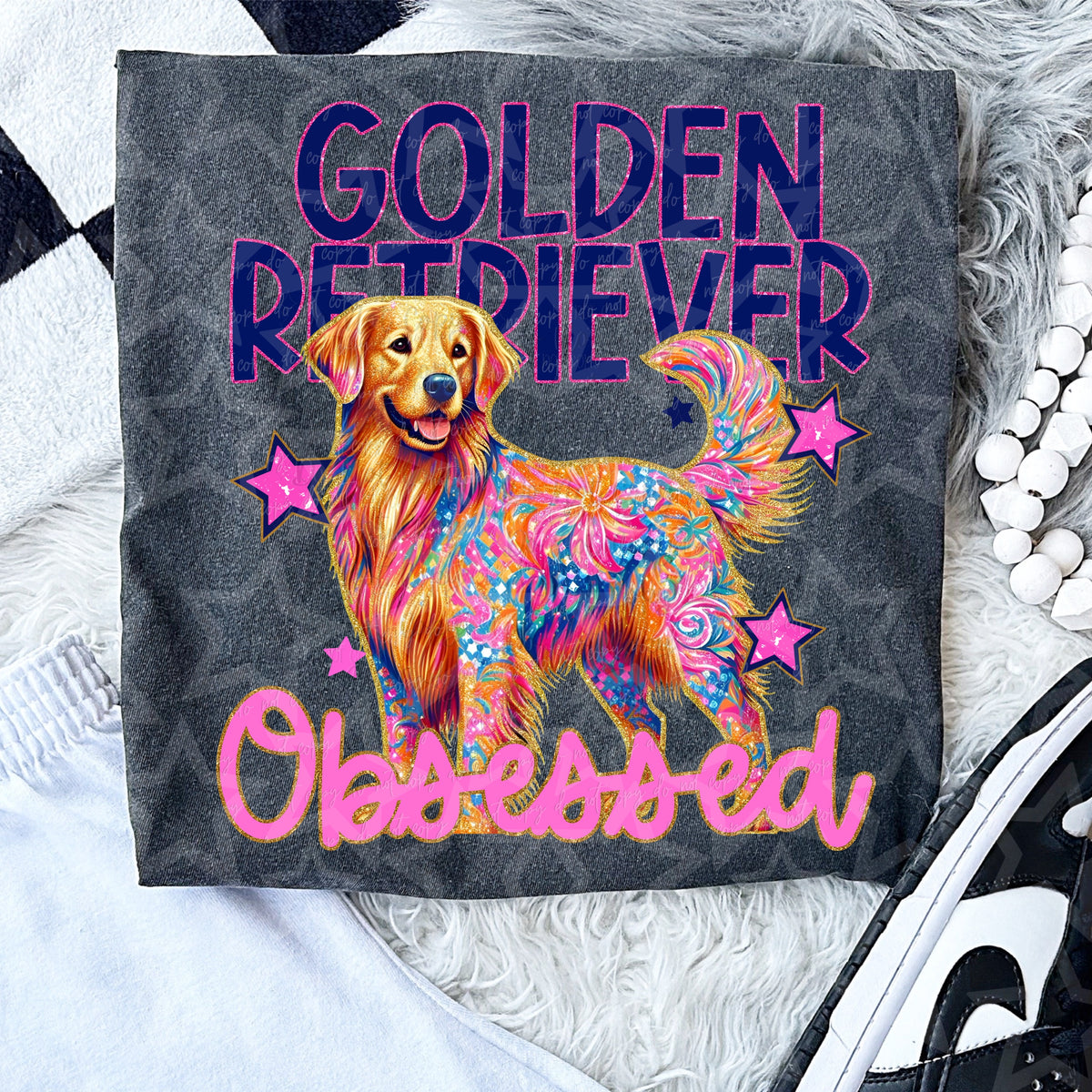 Golden Retriever Obsessed (Virgo) DTF transfer