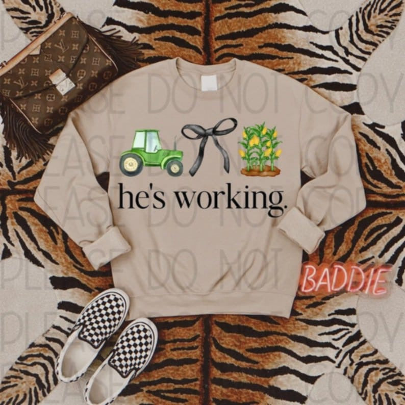 He's Working Farmer 83811 DTF Transfer