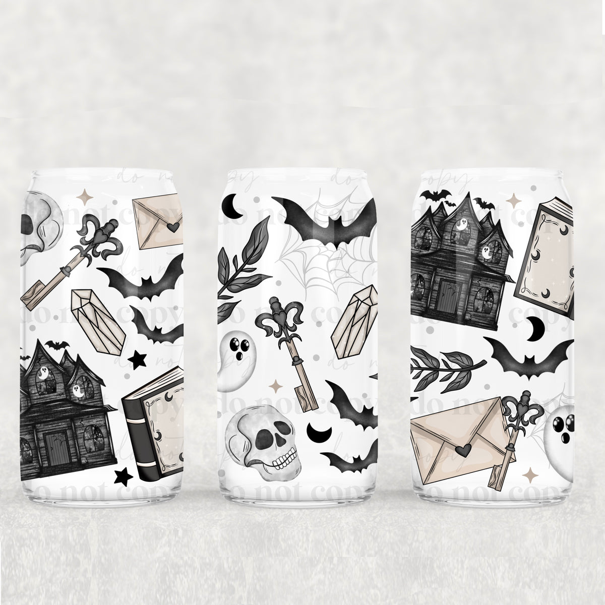 5645 spooky collage house (CSC) UV DTF WRAP