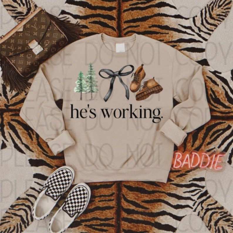 He's Working Cutting Tree 83814 DTF Transfer