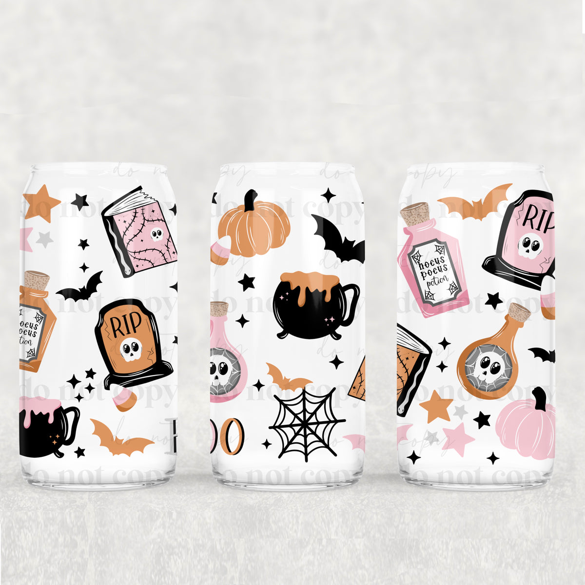 5646 spooky collage pink (CSC) UV DTF WRAP