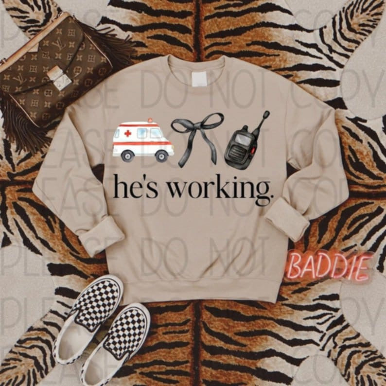 He's Working EMS 83819 DTF Transfer