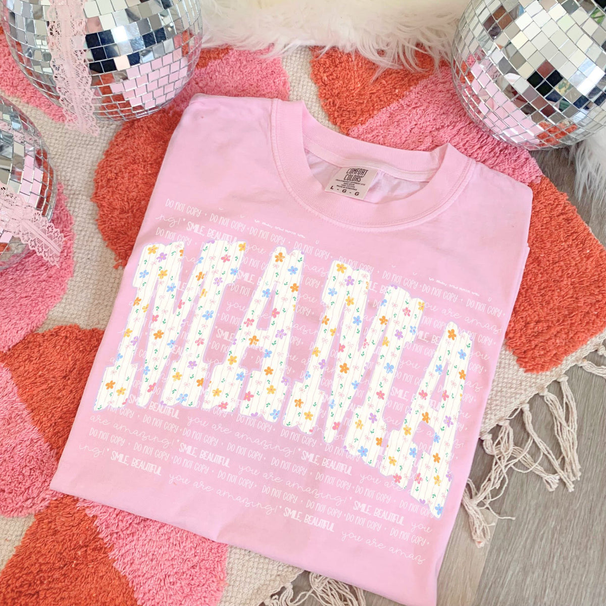 Mama pastel floral filled (Carter) DTF Transfer