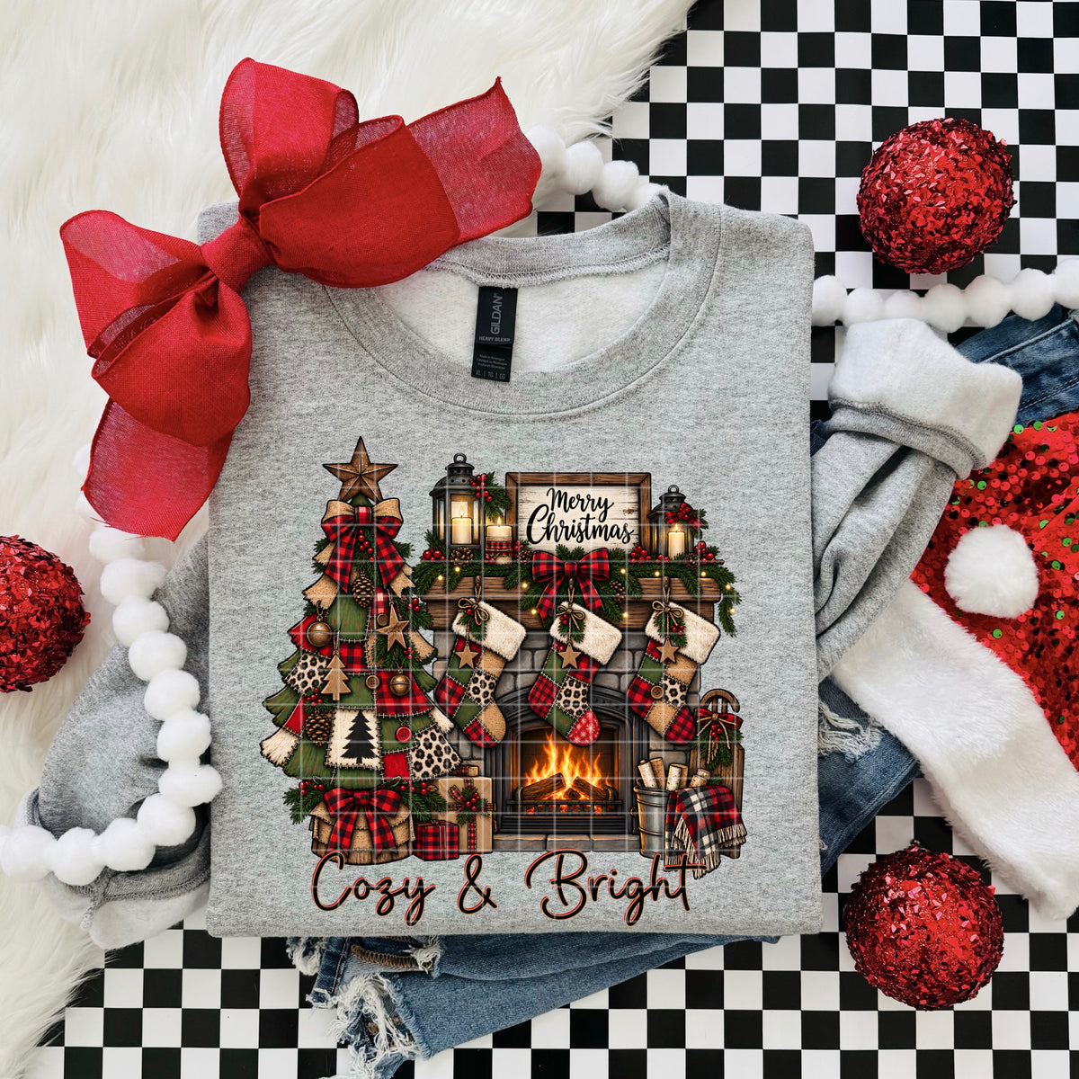 Crozy & bright fireplace (DD) DTF Transfer