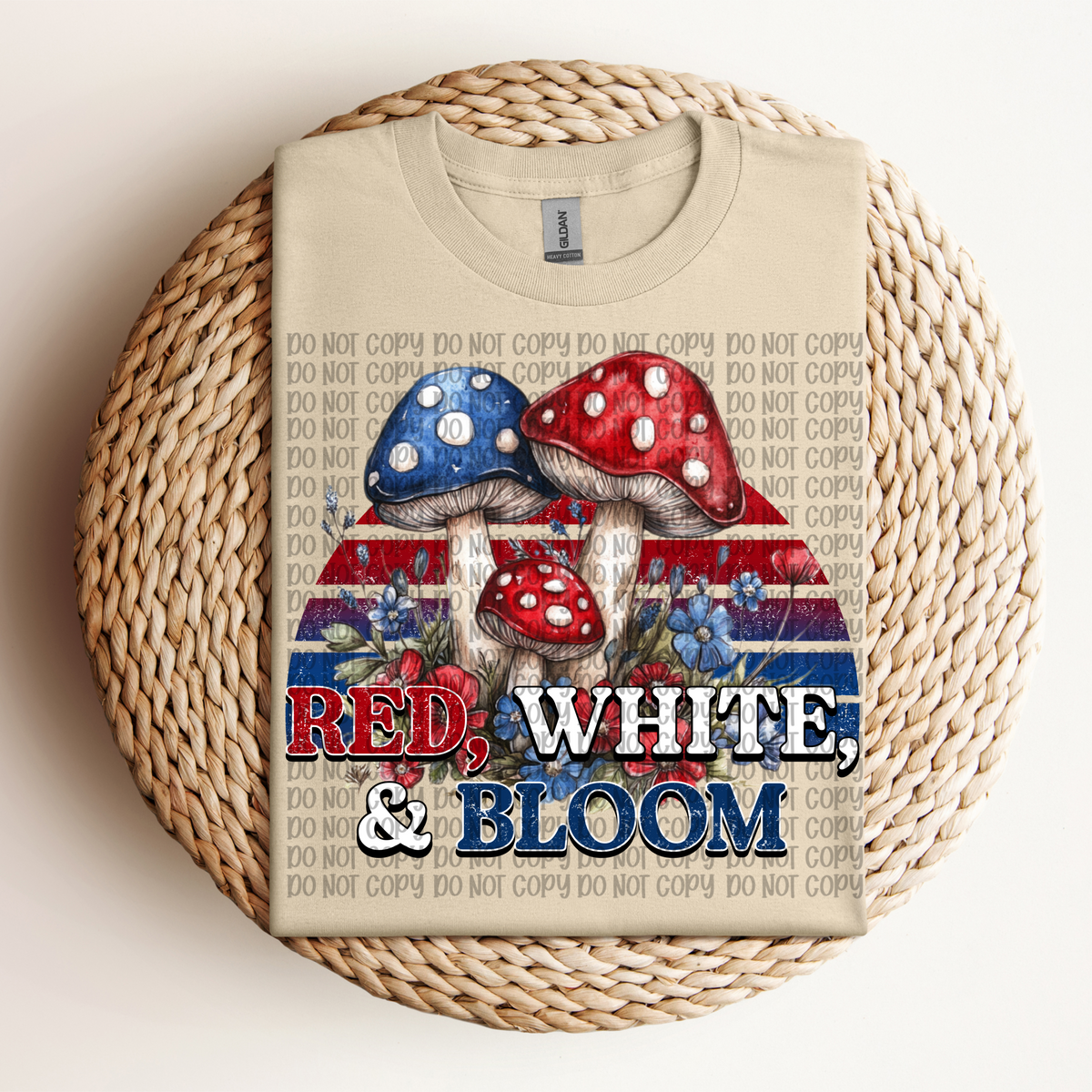 Red white & bloom Mushrooms (VP) 102715 DTF transfer