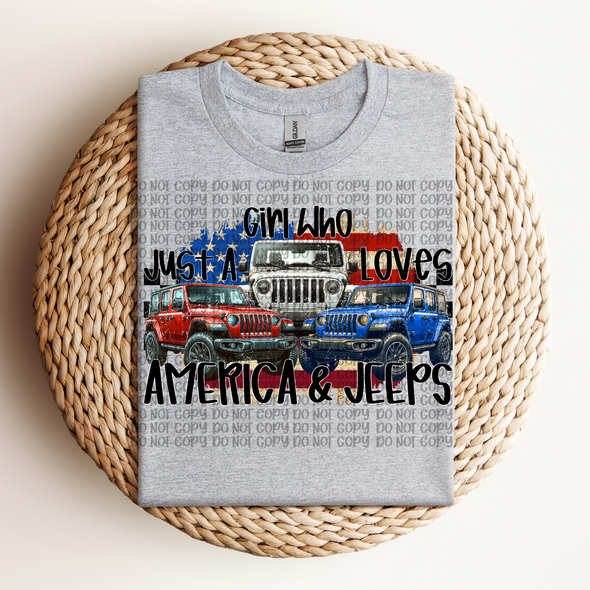 Just a girl who loves America & Jeeps (VP) 102703 DTF transfer