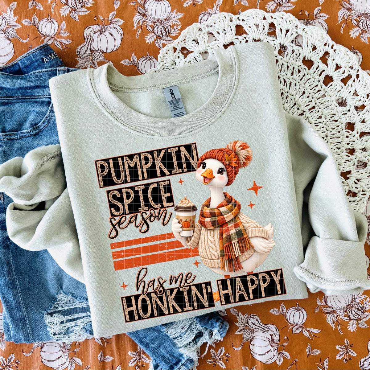 Pumpkin spice season has me honkin' happy (DD) DTF Transfer