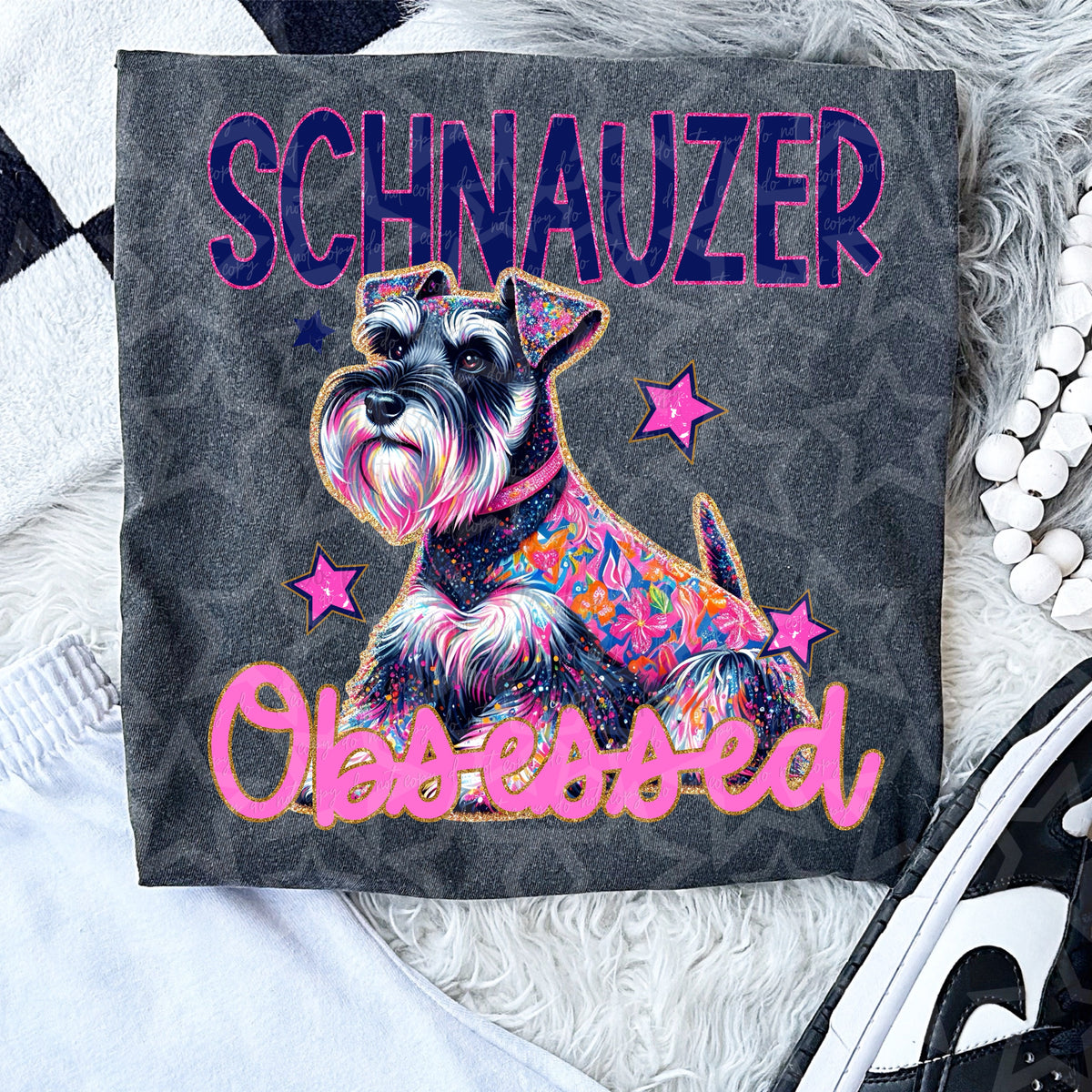 Schnauzer Obsessed (Virgo) DTF transfer