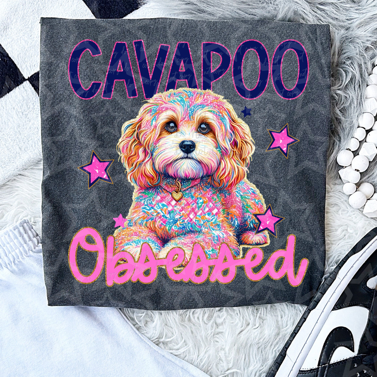 Cavapoo Obsessed (Virgo) DTF transfer