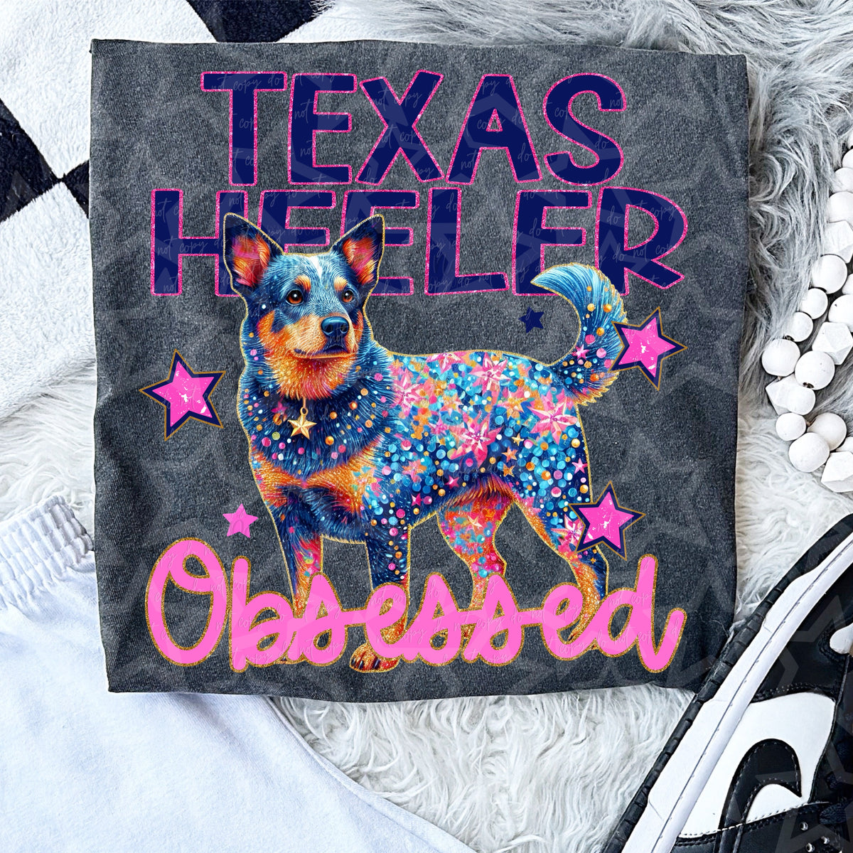 Texas Heeler Obsessed (Virgo) DTF transfer