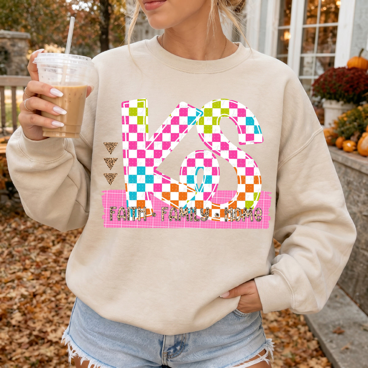KS rainbow checks faith+family+home (virgo) DTF transfer