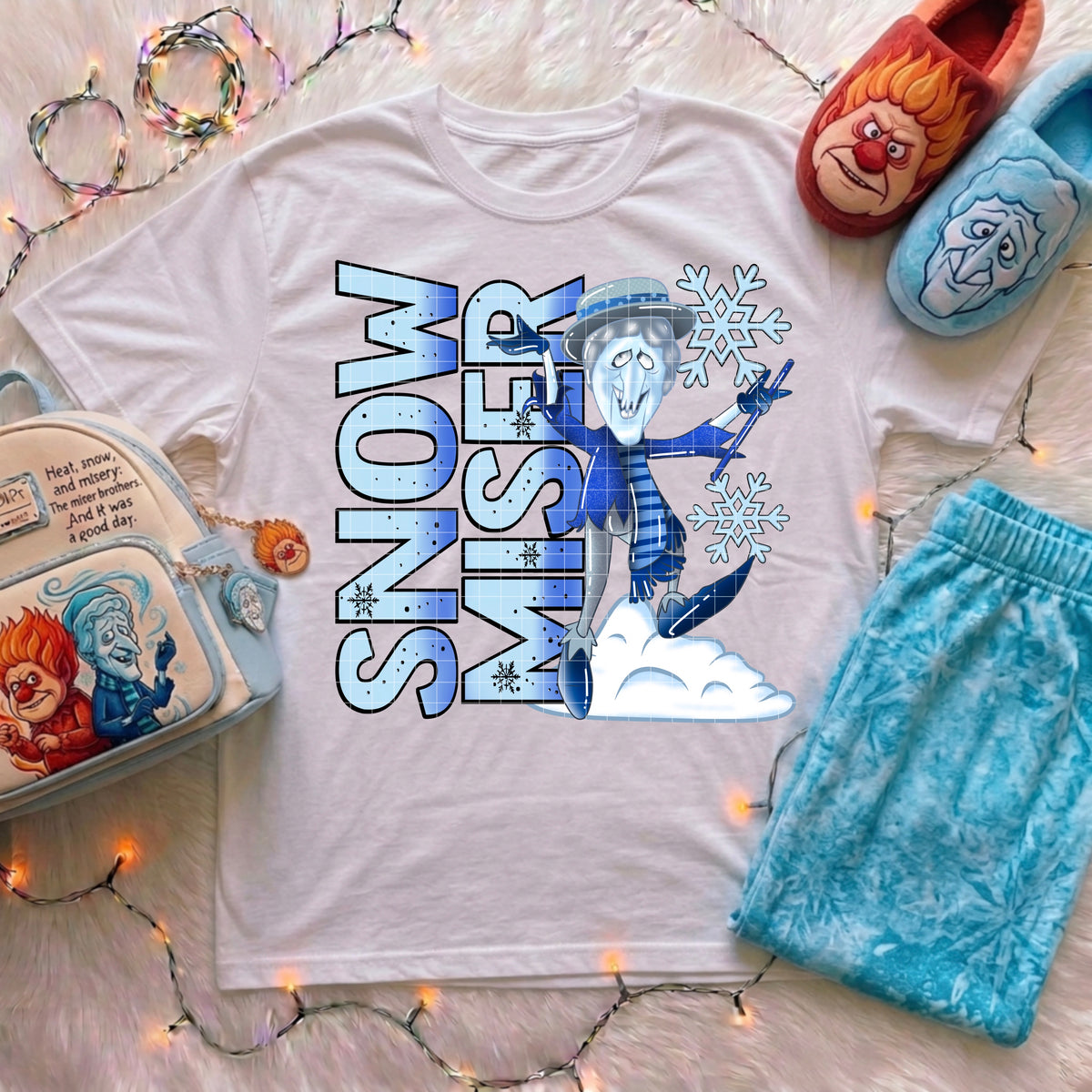 Snow miser blue ombre (DD) DTF Transfer
