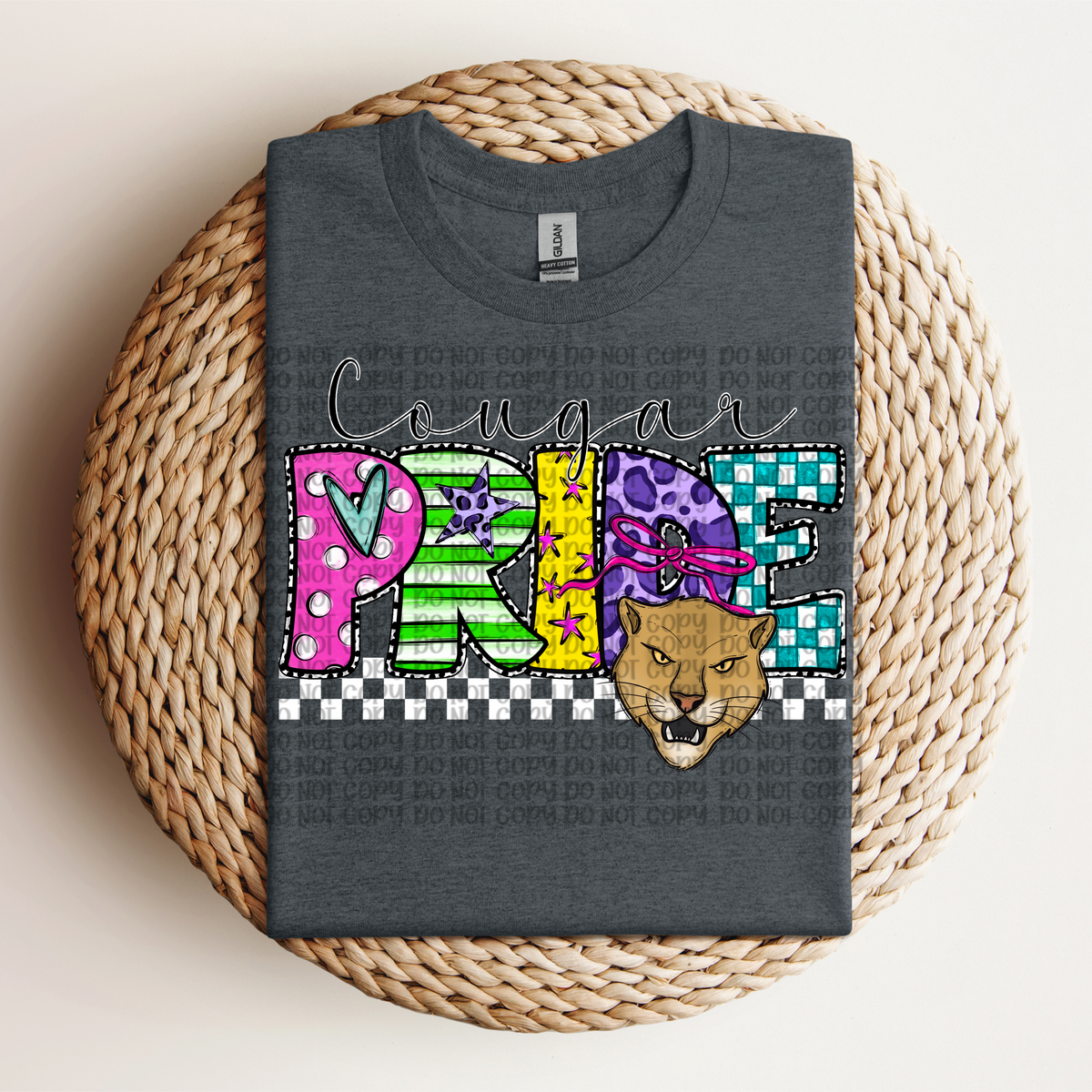 Cougar Pride Colorful Patterns (VP) 102718 DTF transfer