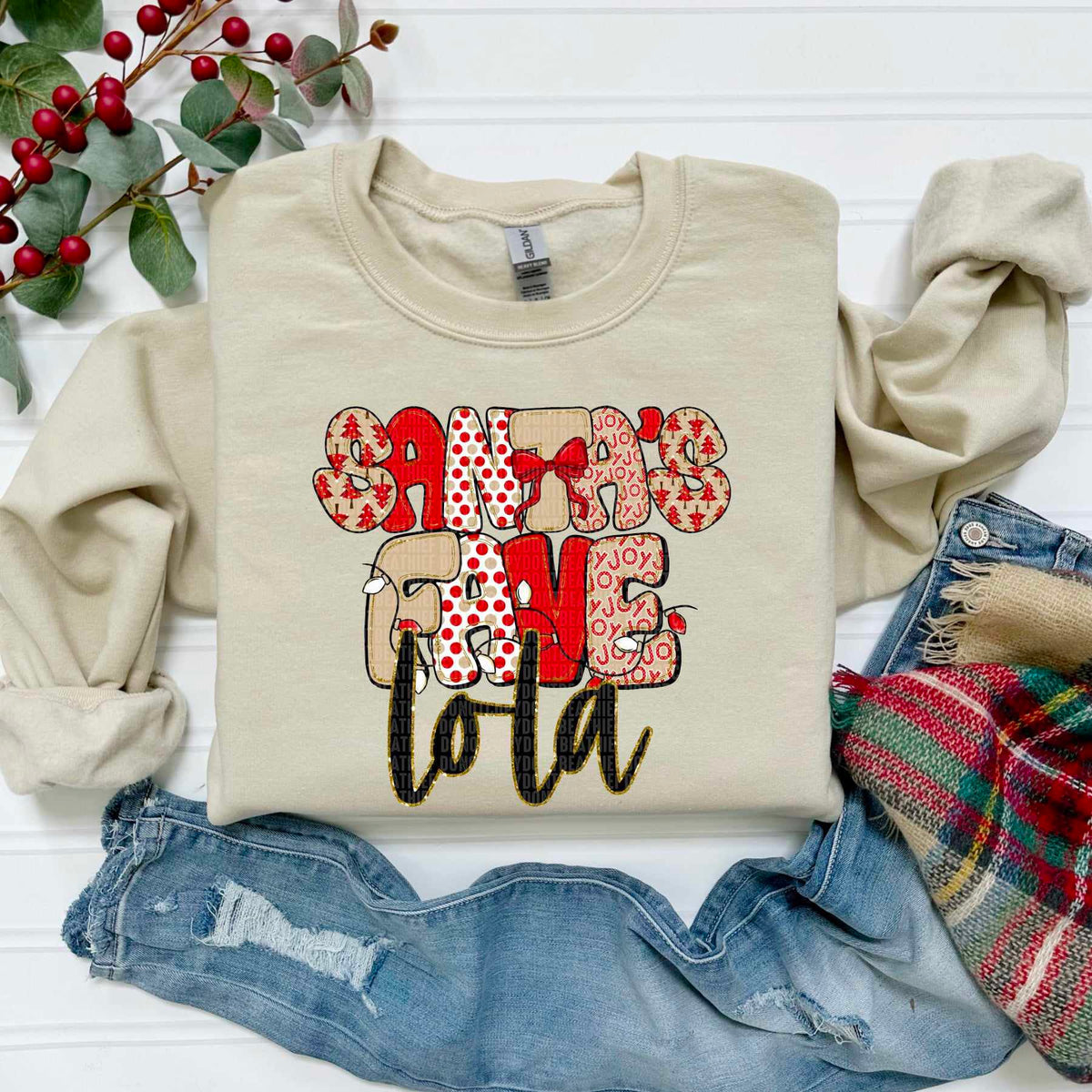 Santa's Fave lola (SDD) DTF Transfer