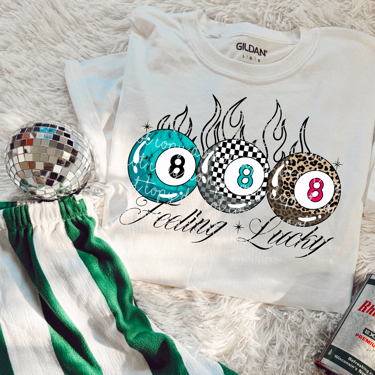 Feeling lucky 8 ball (MMD) 106860 DTF transfer