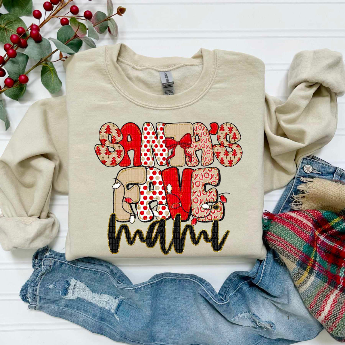 Santa's Fave Mami (SDD) DTF Transfer