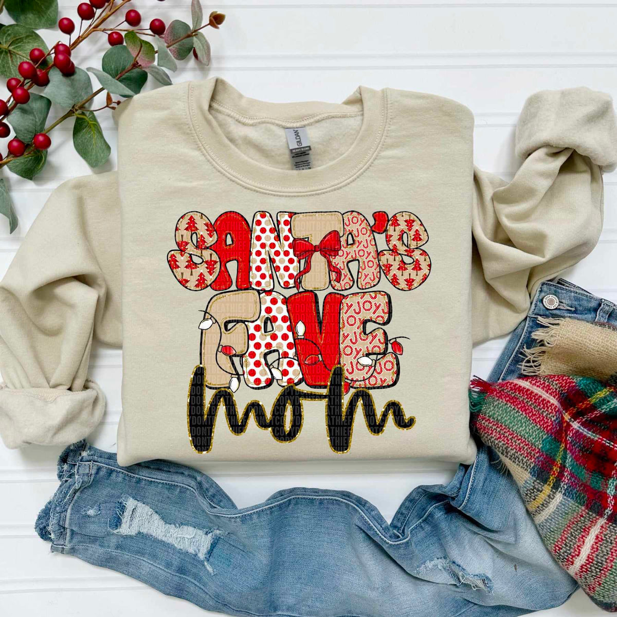 Santa's Fave mom (SDD) DTF Transfer