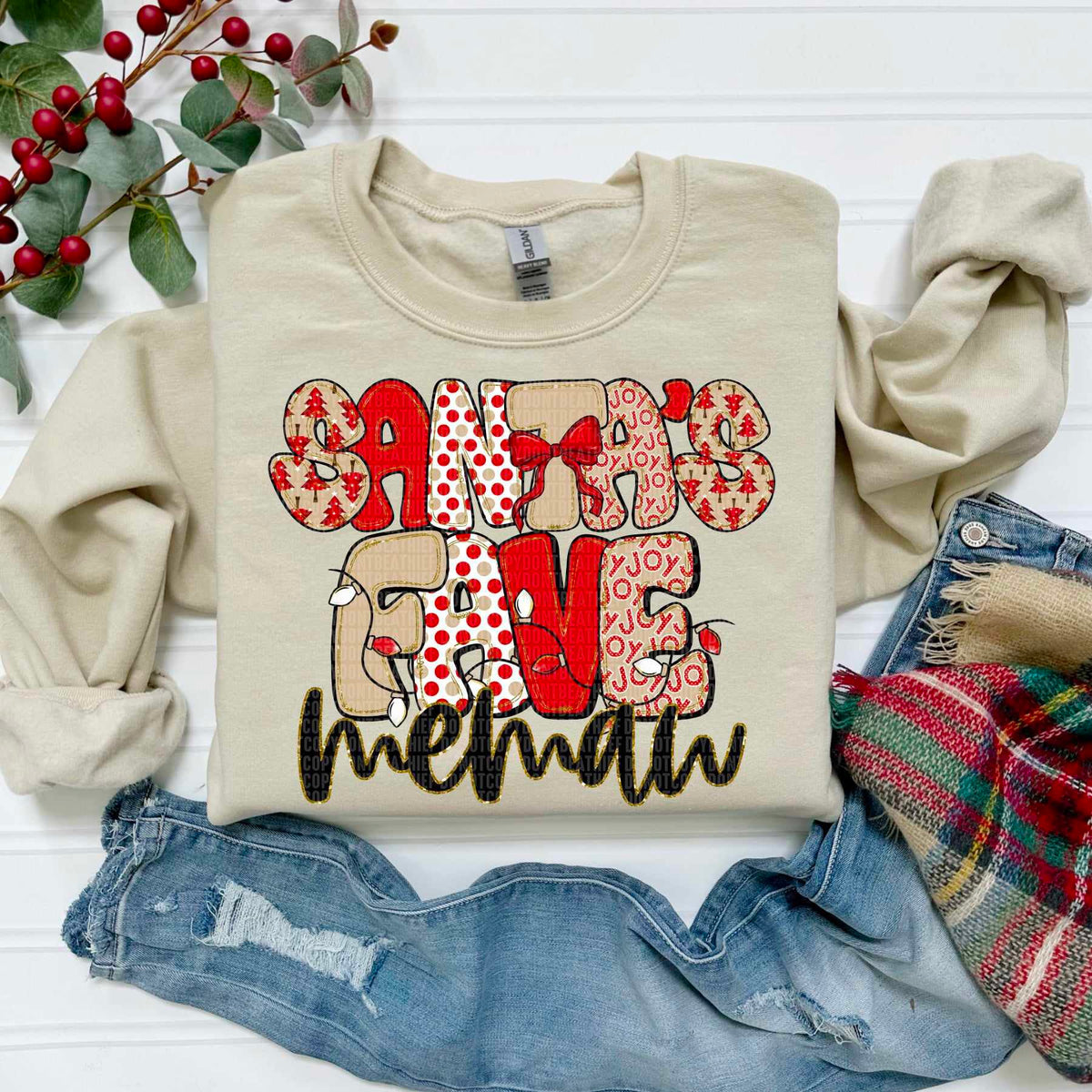 Santa's Fave memaw (SDD) DTF Transfer