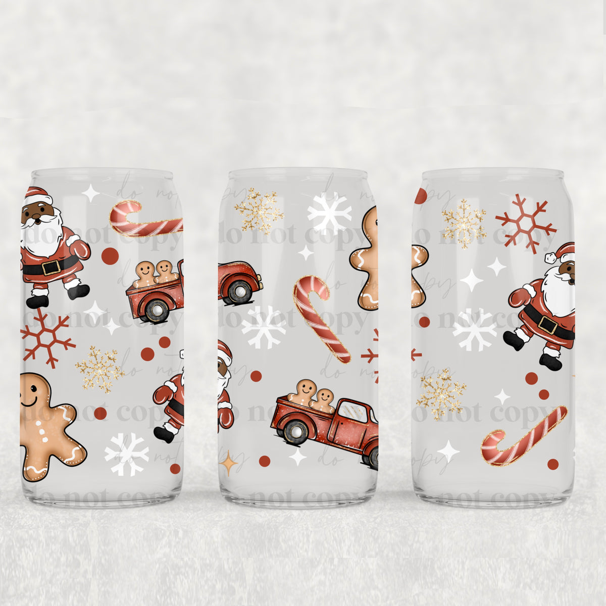 5855 christmas collage with gingerbread (CSC) UV DTF WRAP