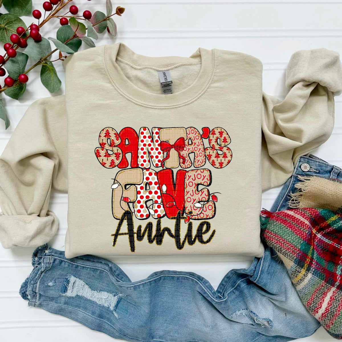 Santa's Fave Auntie (SDD) DTF Transfer