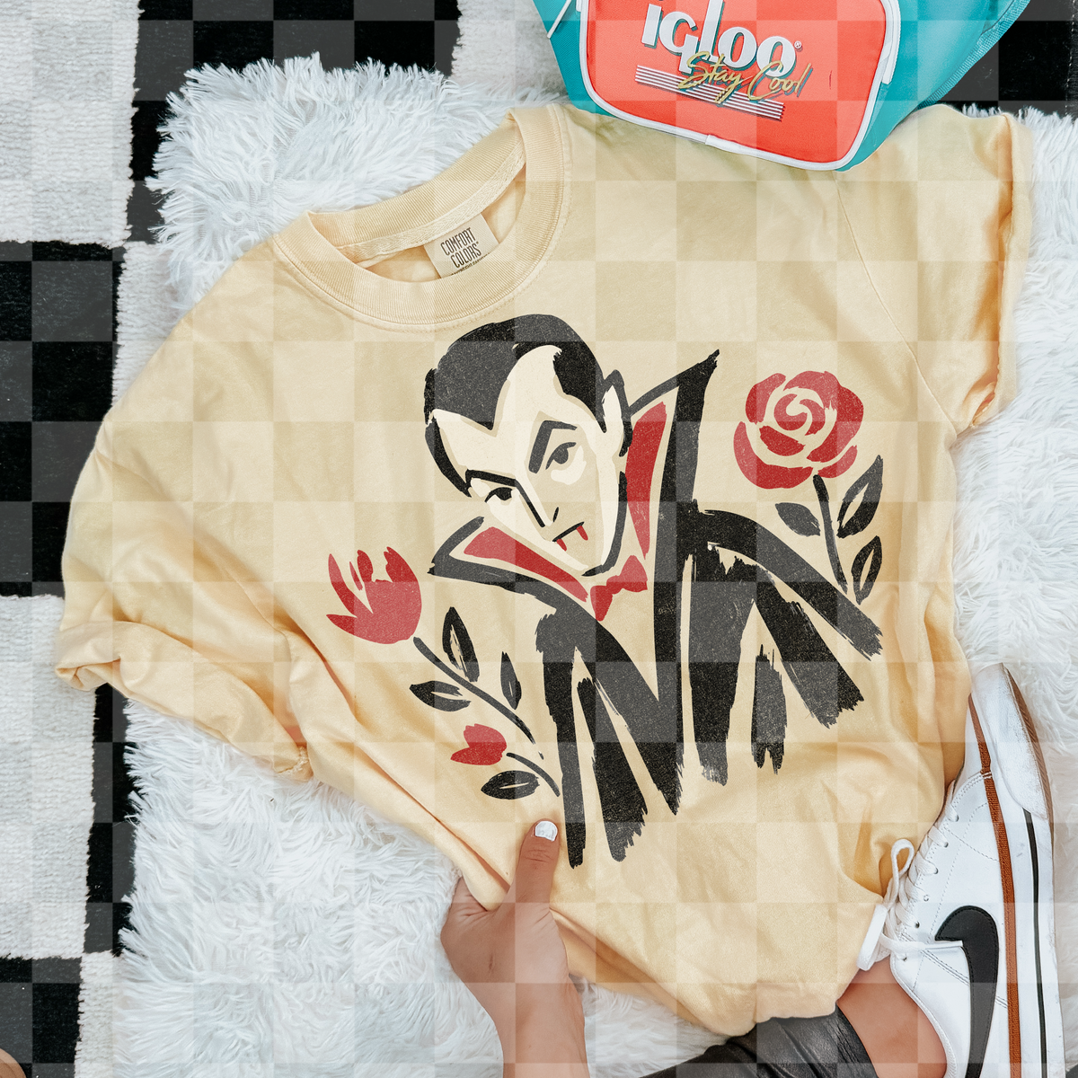Vampire with florals (Lyttle) DTF Transfer
