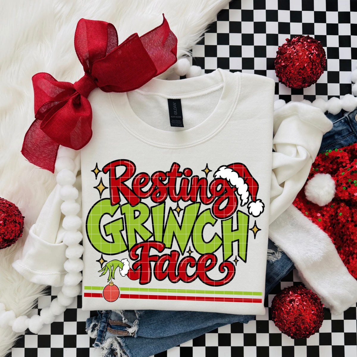 Resting G face red and green (DD) DTF Transfer