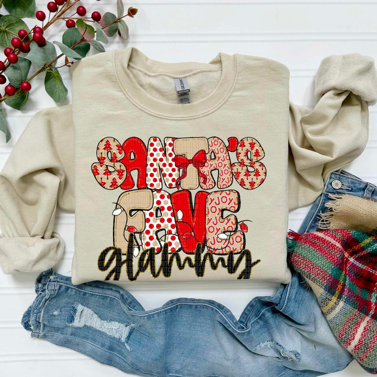 Santa's Fave glammy (SDD) DTF Transfer