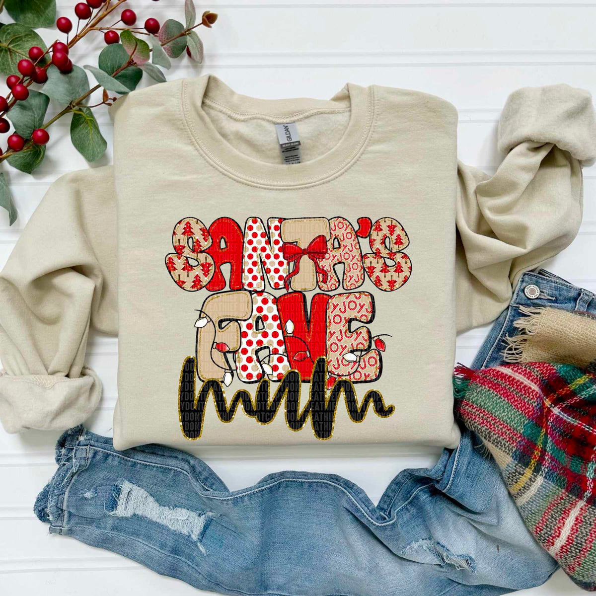 Santa's Fave mum (SDD) DTF Transfer