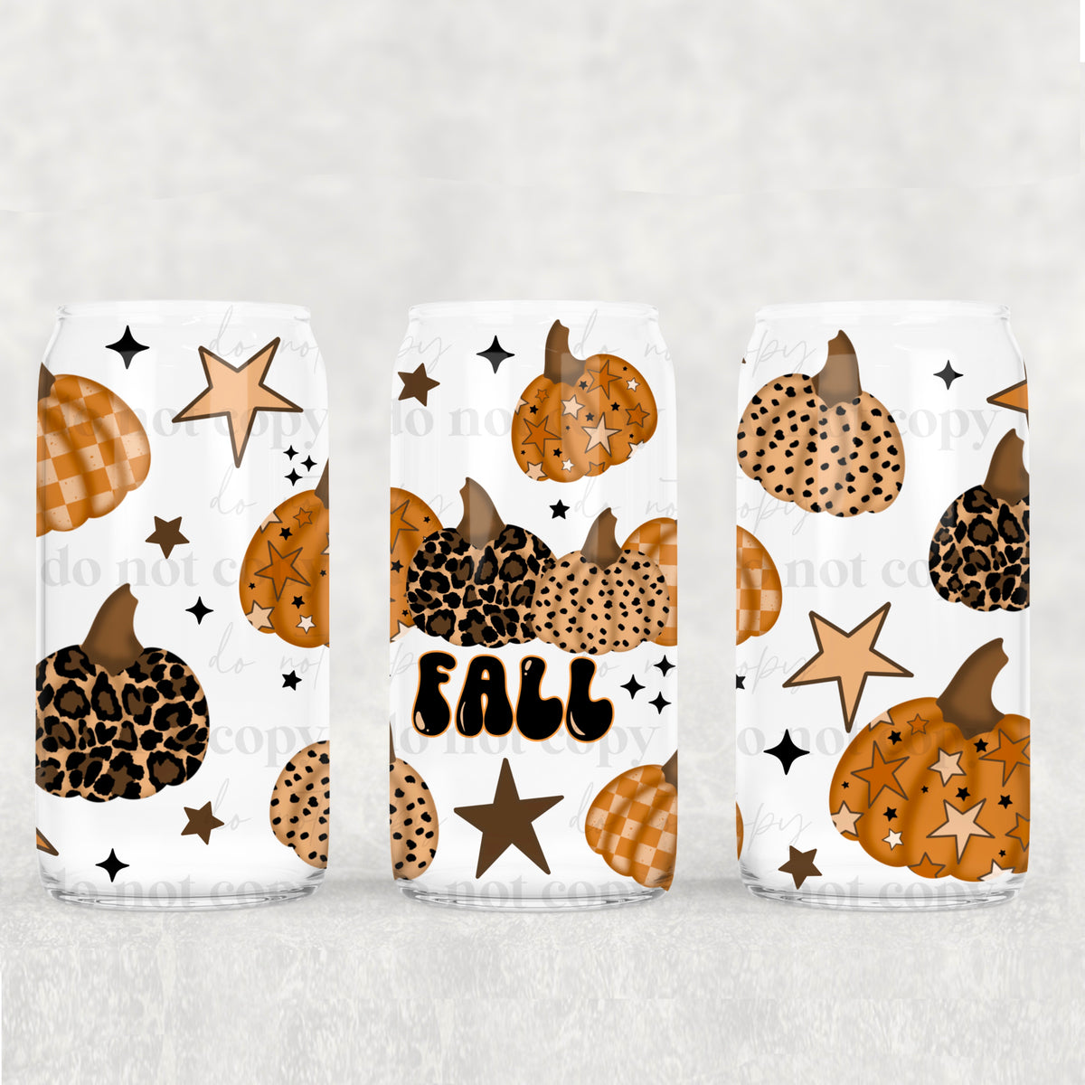5899 fall leopard print pumpkins (CSC) UV DTF WRAP