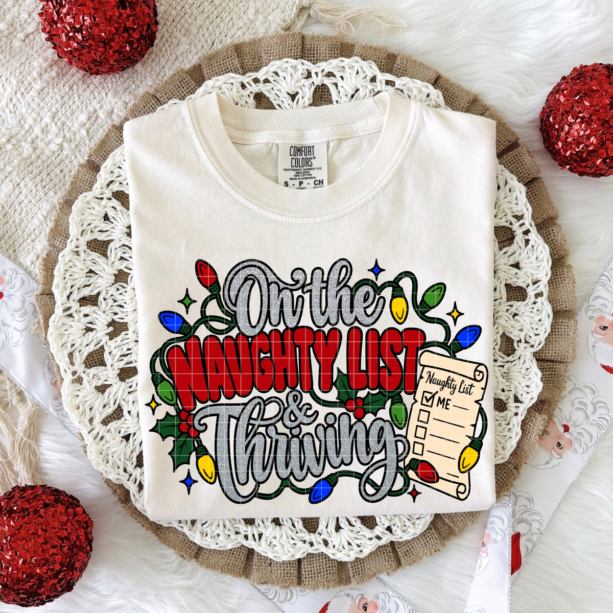 On the naughty list & thriving (DD) DTF Transfer