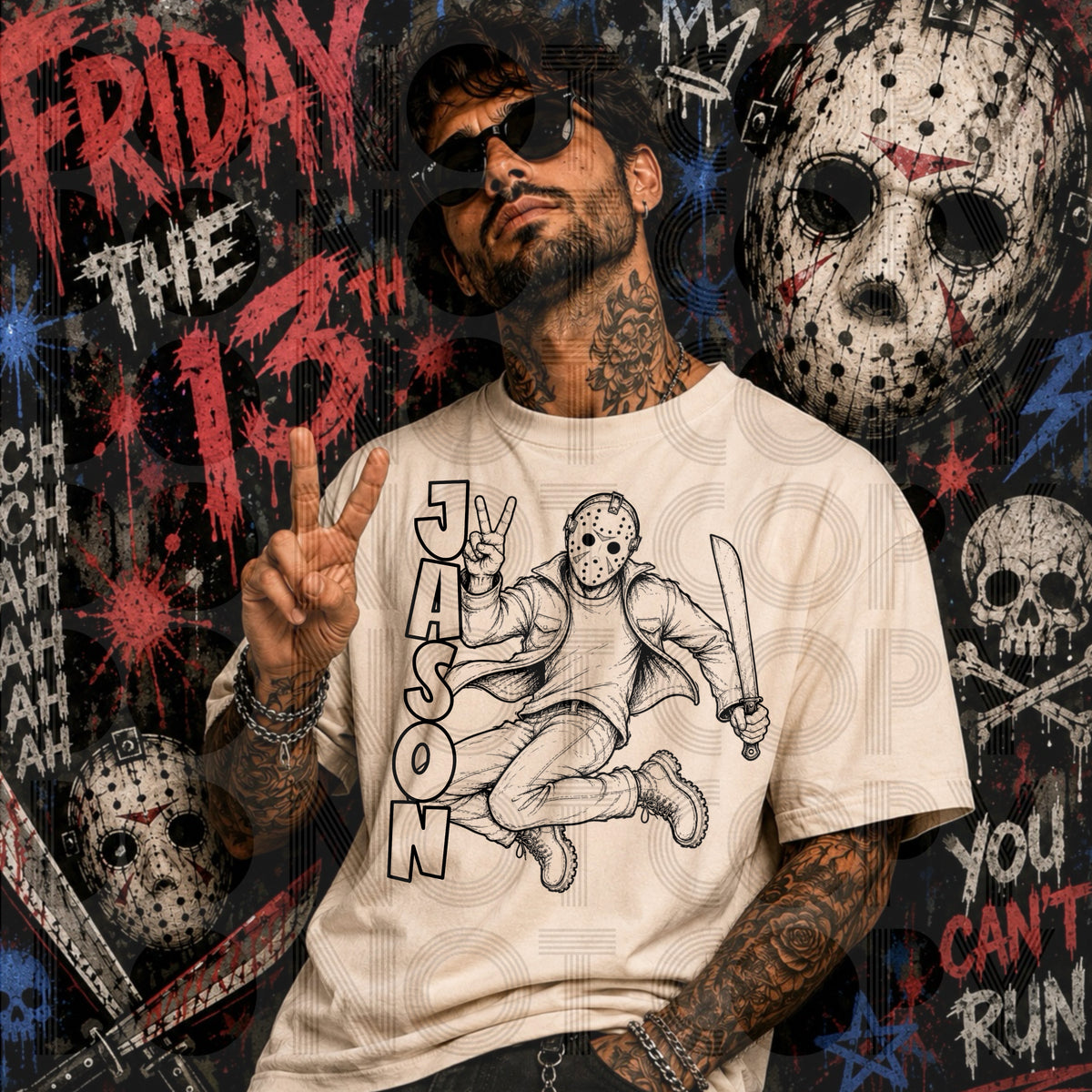 Jason BLACK outline (Renewed) DTF Transfer