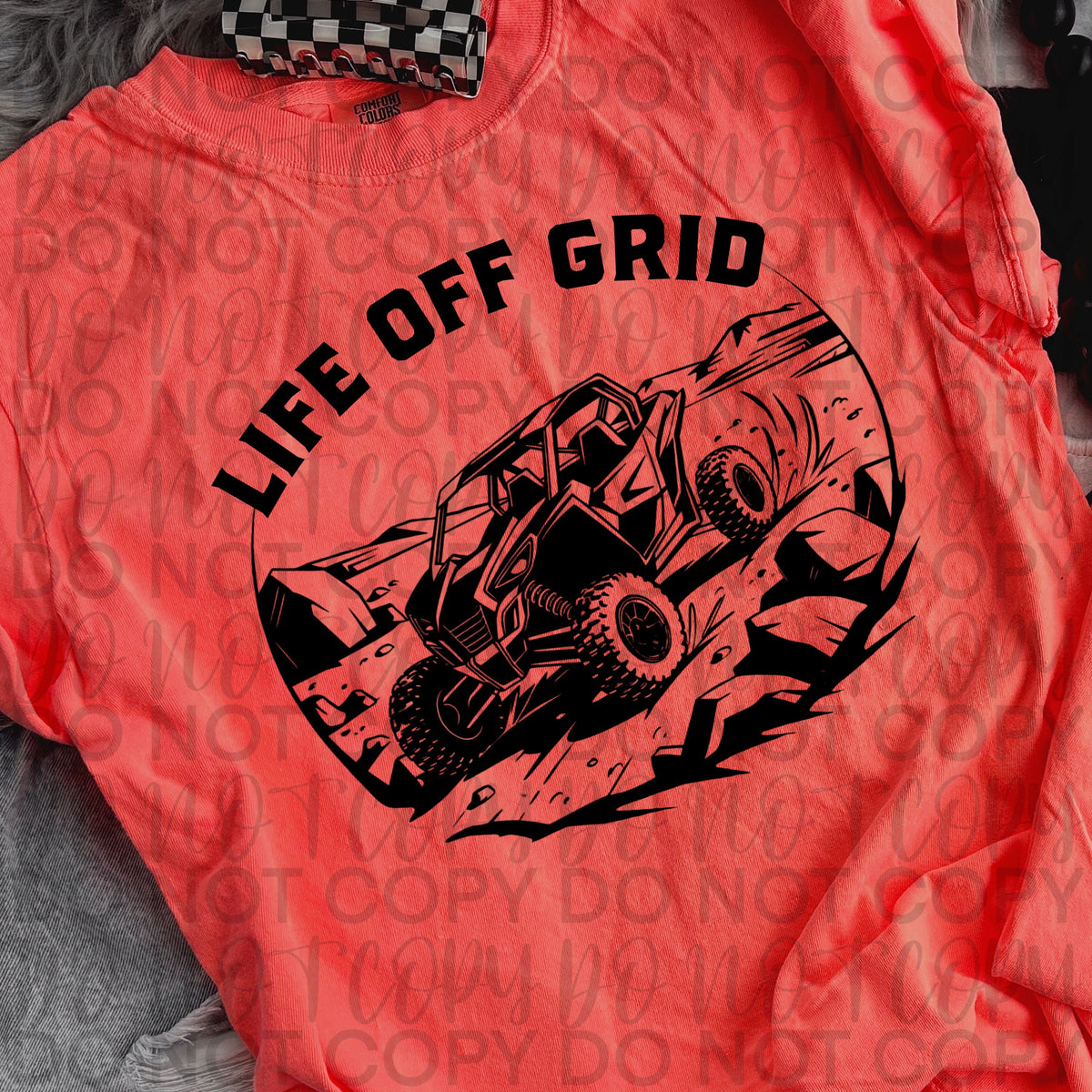 Life off grid BLACK (Starlight) DTF transfer