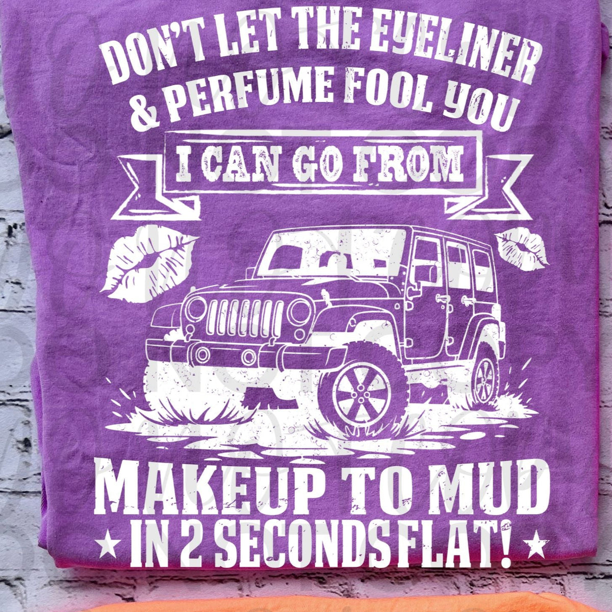 Don't let the eyeliner and perfume fool you WHITE (Starlight) DTF transfer