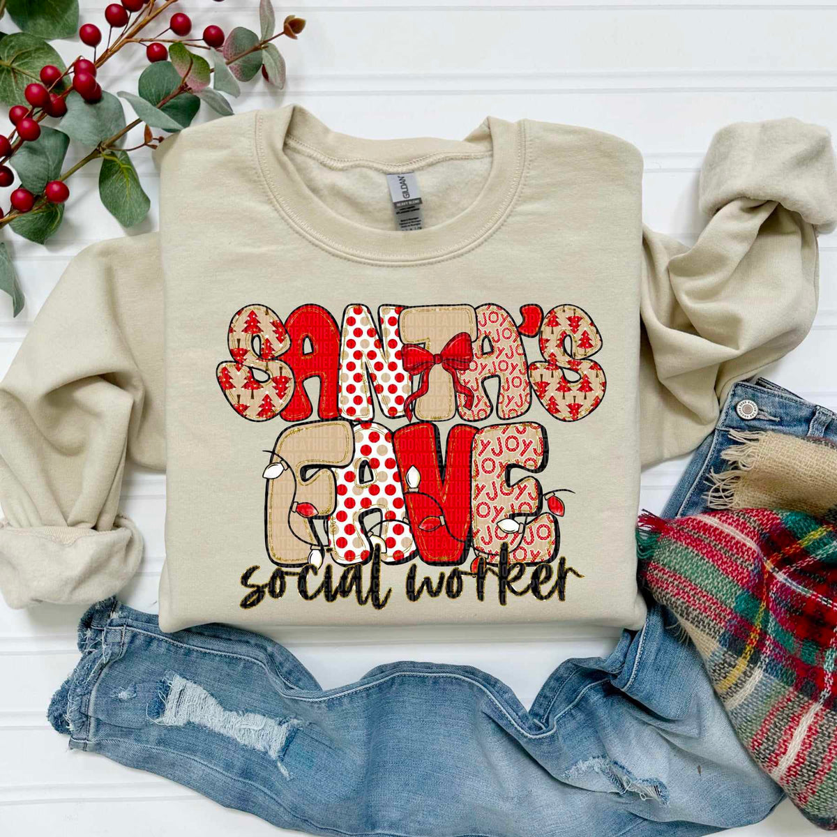 Santa's Fave social worker (SDD) DTF Transfer