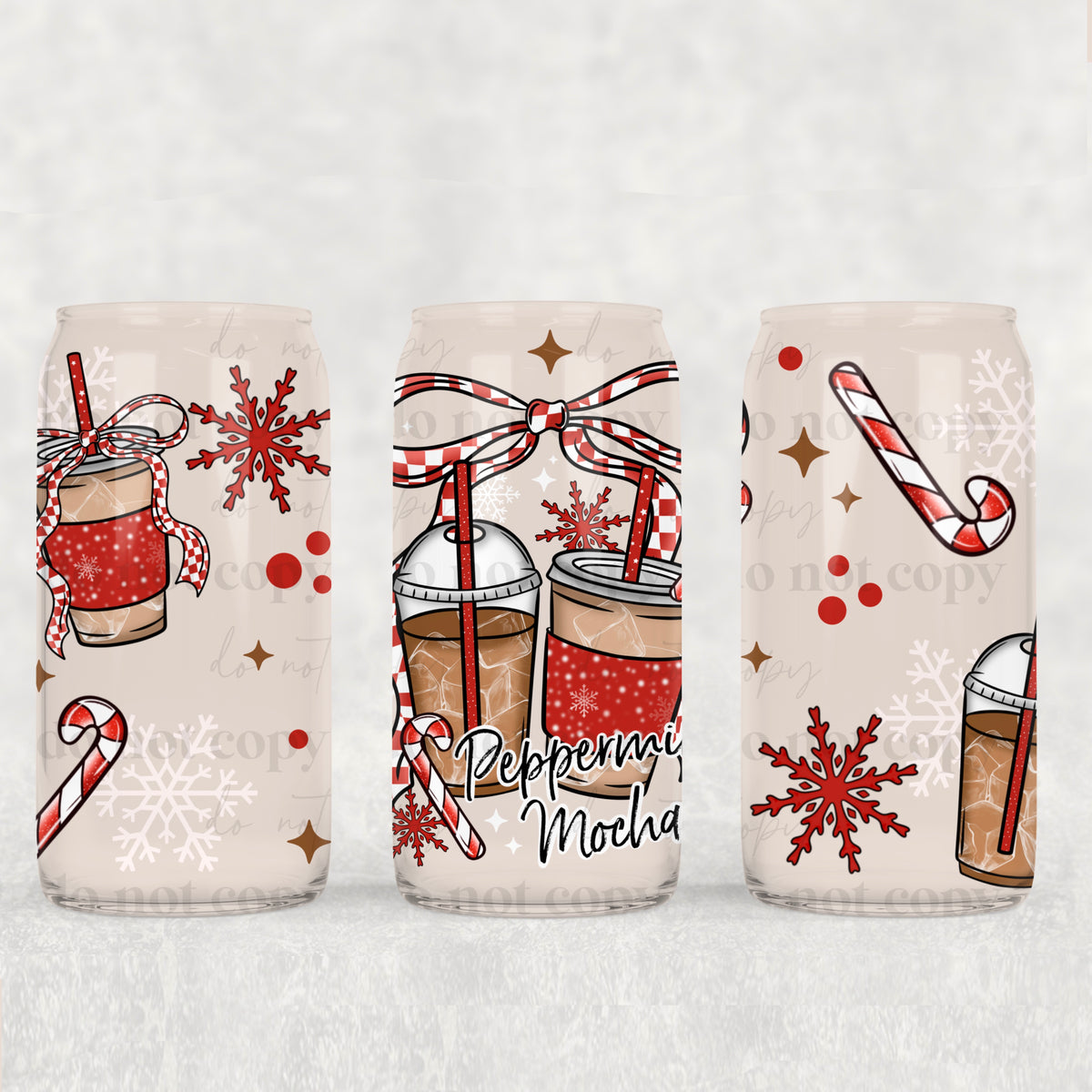 5937 peppermint mocha with bow (CSC) UV DTF WRAP