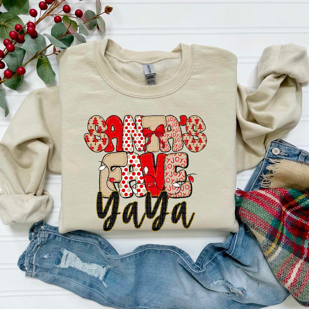 Santa's Fave yaya (SDD) DTF Transfer