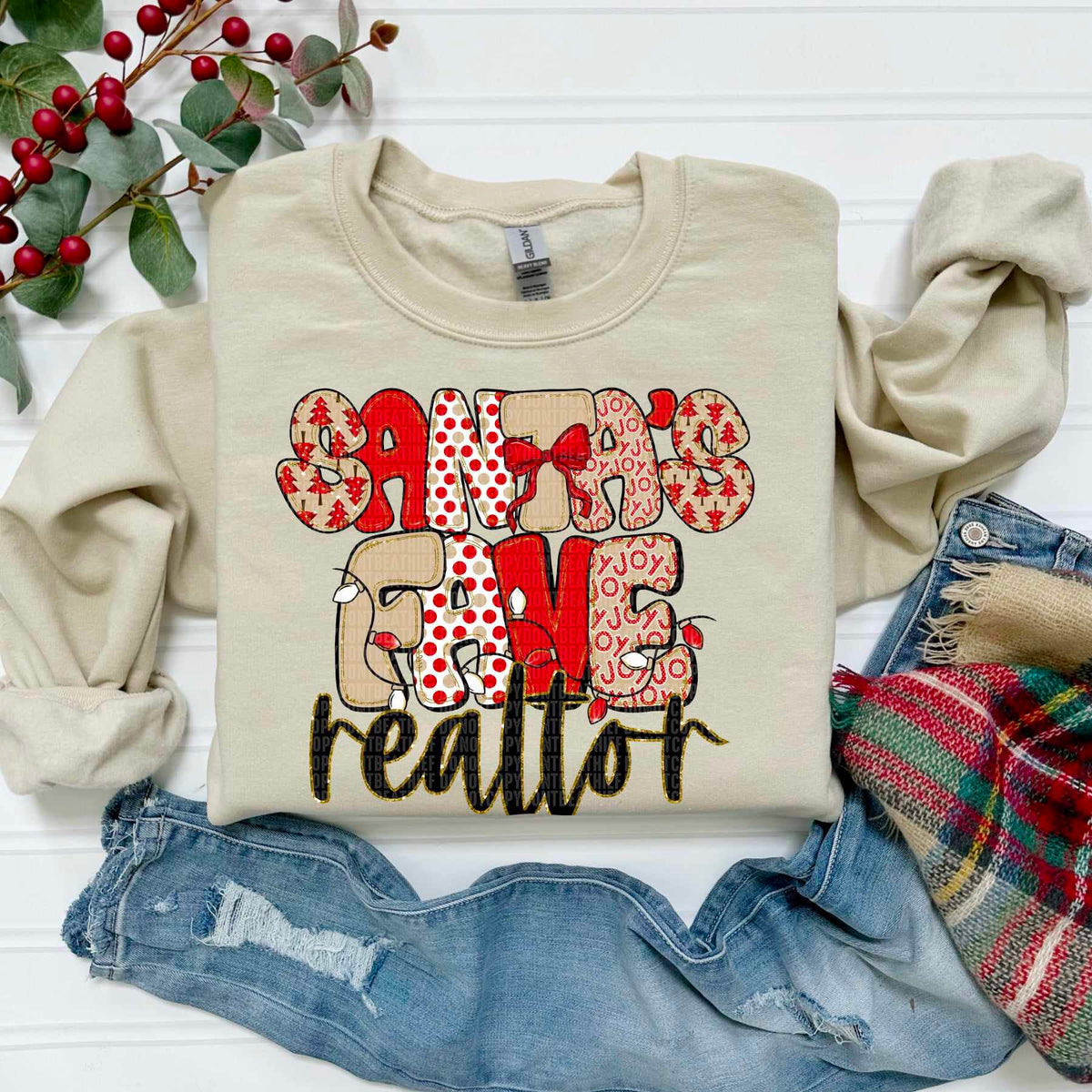 Santa's Fave Realtor (SDD) DTF Transfer