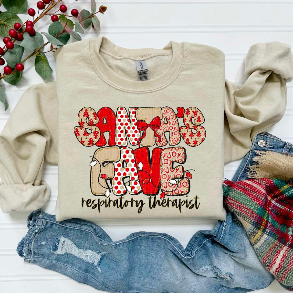 Santa's Fave Respiratory Therapist (SDD) DTF Transfer