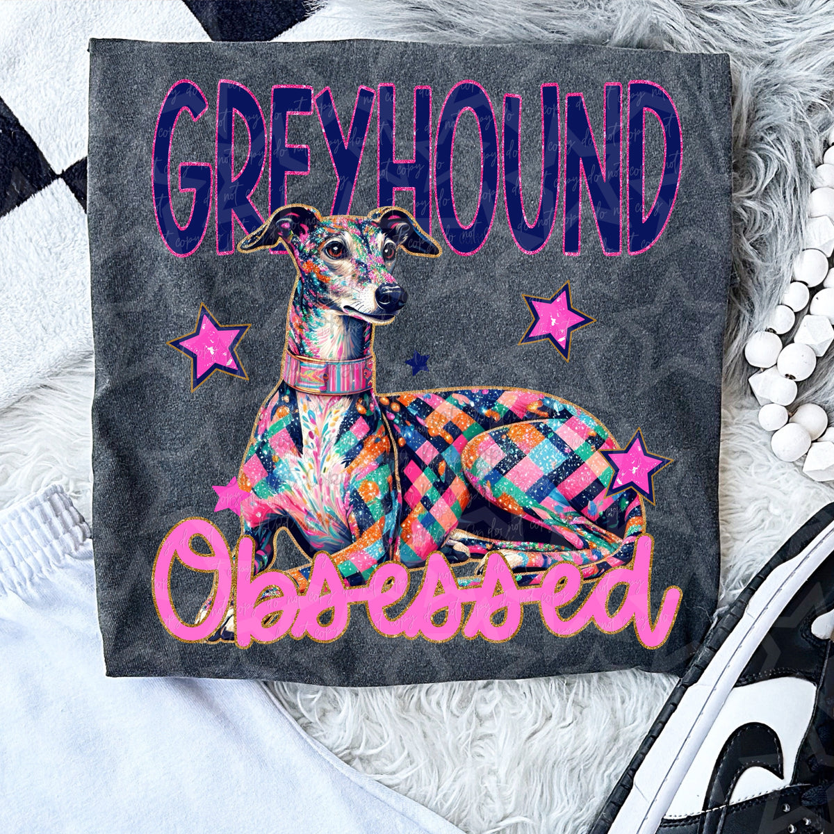 Grey Hound Obsessed (Virgo) DTF transfer