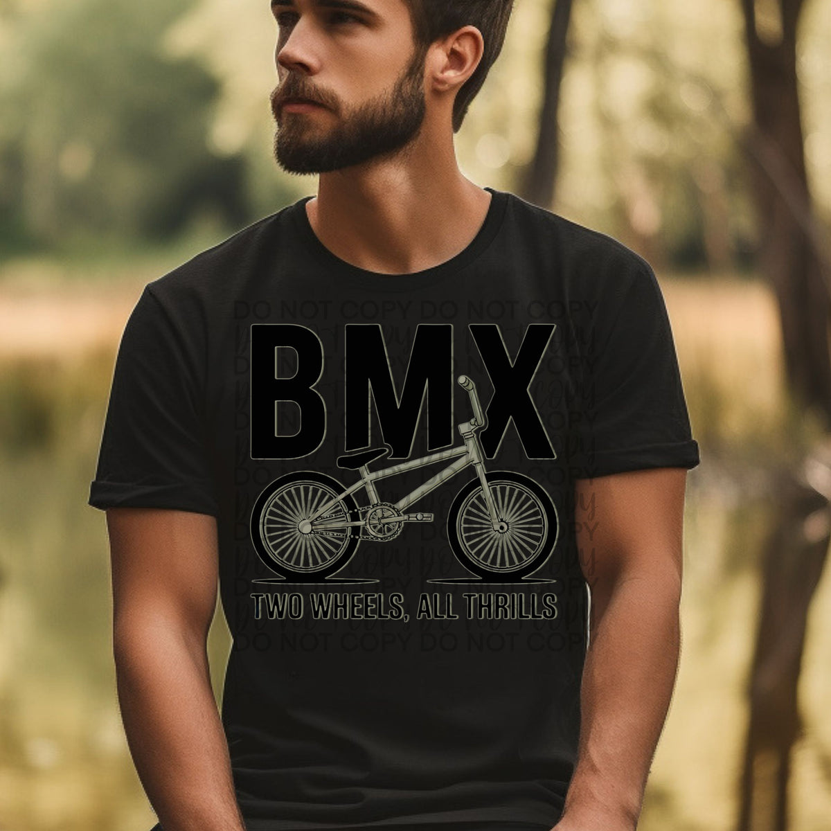 BMX two wheels all thrills (Starlight) DTF transfer