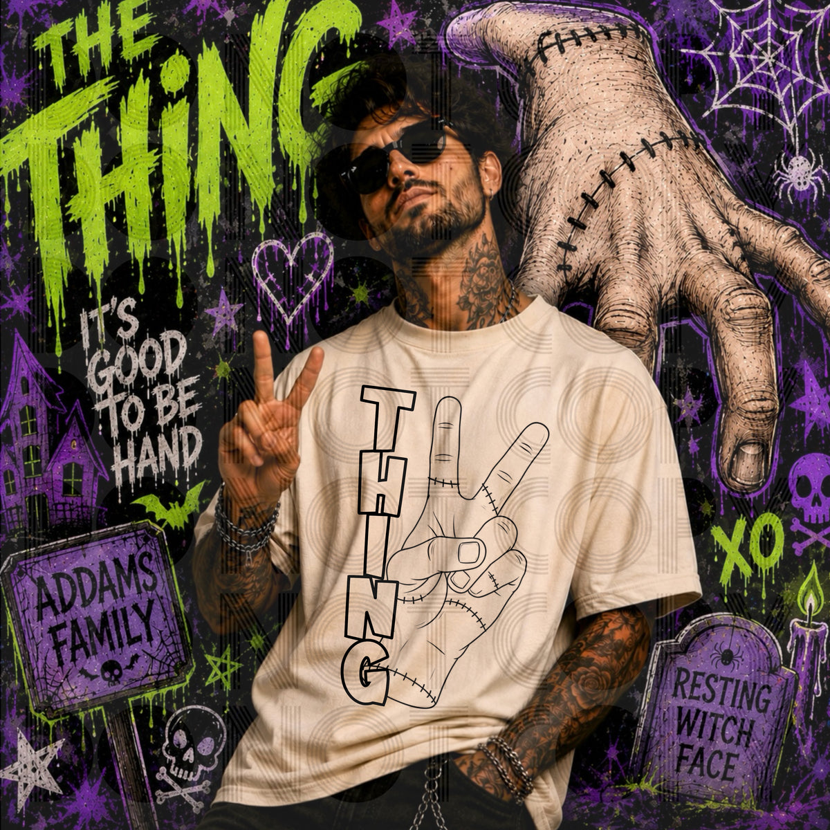 Thing BLACK outline (Renewed) DTF Transfer