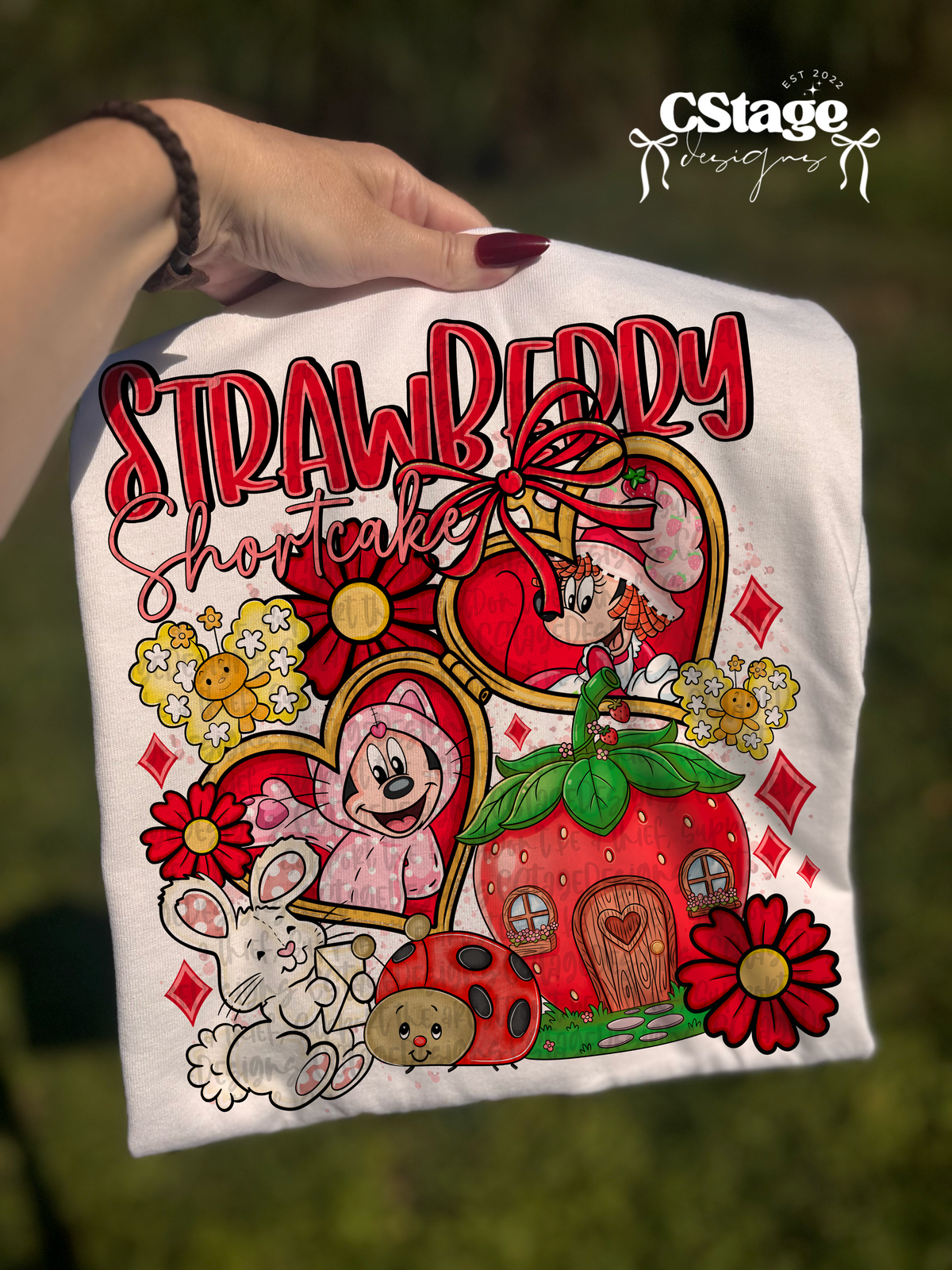 Berry heart locket (CSTAGE) DTF Transfer