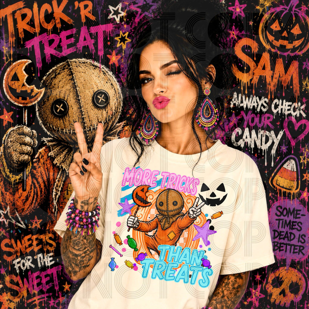 More tricks than treats (Renewed) DTF Transfer