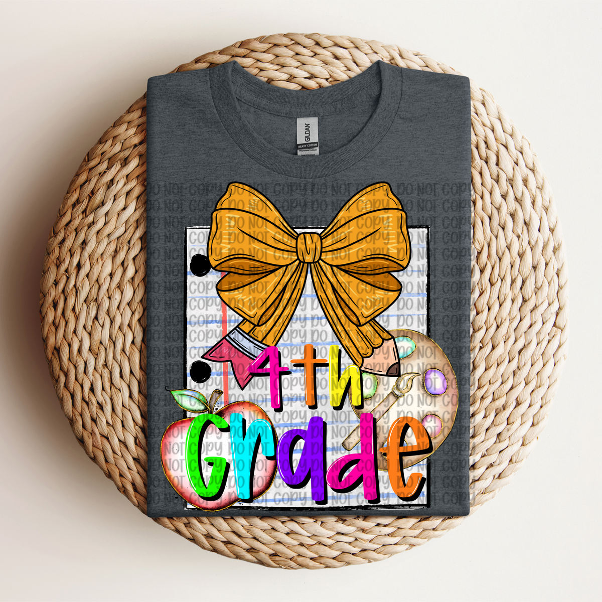 4th grade pencil bow VP DTF transfer